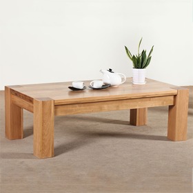 方形原橡木田园茶桌