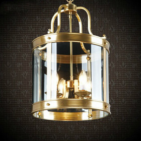 鸟笼式铜艺吊灯