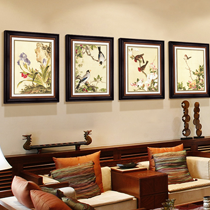 简一画廊客厅背景墙装饰画，新中式印刷挂画哑光纸画芯，货号: JY-189