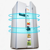 对开双门设计冰箱，美菱中央智能触控冰箱，518L大冰箱BCD-518WEC