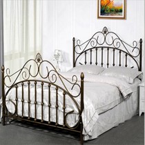 格莫现代简约公主床，磨光喷漆欧式铁艺床，百搭雕花公主床，型号: 001