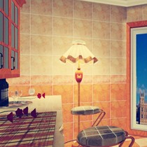 温馨田园仿古瓷砖,马可波罗防水耐磨客厅墙砖,型号: K3011复古枫叶石砖