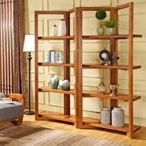 盛唐古韵pf302实木胡桃胡现代简约风格屏风，自由伸缩框架超厚隔板玄关隔断