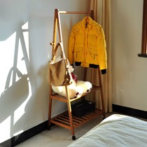 竹庭实木创意衣帽架子，卧室落地衣架鞋架，型号: ZTYMJ